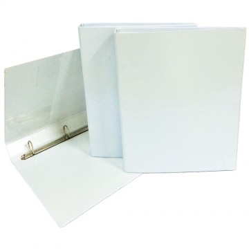 PVC 2D-Ring File w/Lamination 25mm A4 White