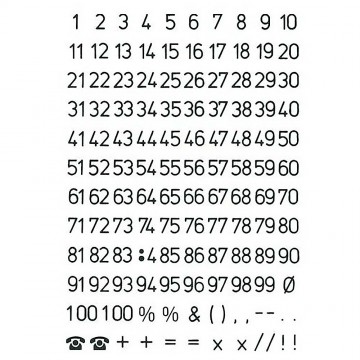 Herma Numbers 5mm 1-100 Weatherproof Film Transparent Black 2S