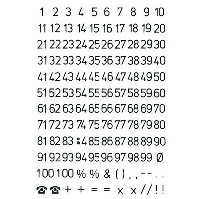 Herma Numbers 5mm 1-100 Weatherproof Film Transparent Black 2S