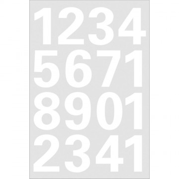 Herma Numbers 25mm 0-9 Weatherproof Film White 1S