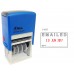 Shiny S-410 Self-Inking Date Stamp w/EMAILED (Blue/Red Ink) - 1