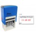 Shiny S-404 Self-Inking Date Stamp w/APPROVED (Blue/Red Ink) - 1