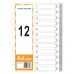 HnO PP Index Divider (1-12) A4 Grey - 1