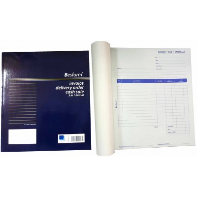 Besform Invoice Delivery Order Cash Sale 3-in-1 Format Carbonless (25 Sets x 3)