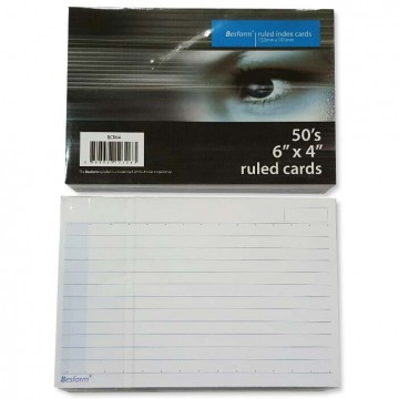 Besform Ruled Index Cards (6" x 4") 50'S
