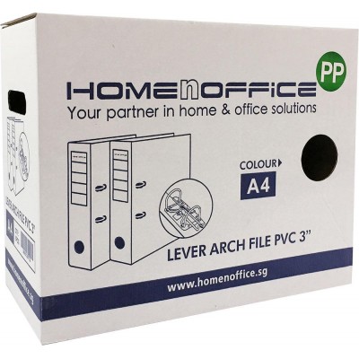HnO Lever Arch File PVC (6 Files) 3" A4