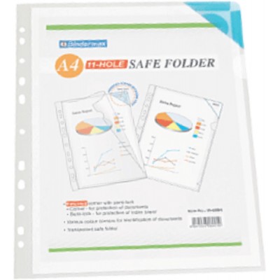 Bindermax 11-Hole Safe Folder w/Corner Lock 12'S A4
