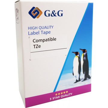 G&G Compatible Laminated TZe-Tape 12mm for Brother Label Printer