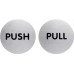 Self-Adhesive Stainless Steel Pictogram 65mm (Push, Pull) - 1