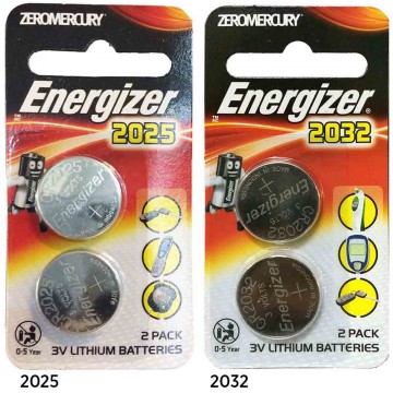 Energizer Lithium Battery 3V (2016, 2025, 2032) 2'S