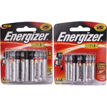 Energizer Max Alkaline Battery (AA, AAA) 12'S