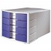 HAN File Cabinet 4 Drawers (368 x 294 x 235mm) Grey Blue - 1 HAN File Cabinet 4 Drawers (368 x 294 x 235mm) Grey Blue - 1