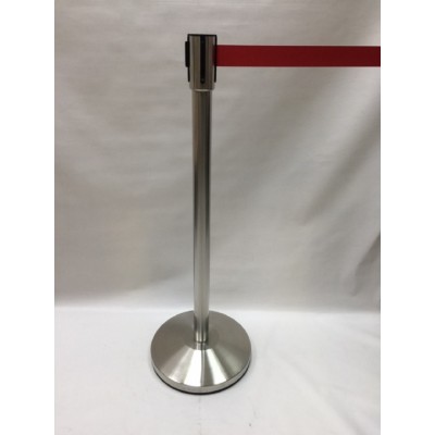 Queue Pole w/Belt & A4 Signage Board 1.35m