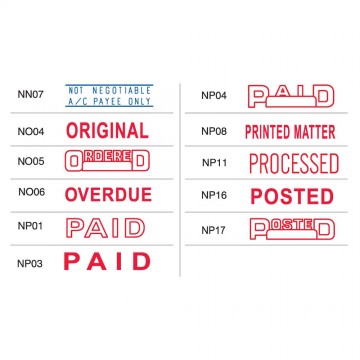 Shiny OA Pre-Inked Stamp (ORIGINAL, ORDERED, OVERDUE, PAID, POSTED etc)