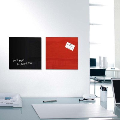 Sigel Magnetic Glass Board artverum (30 x 30 x 1.5cm) Black - With Installation
