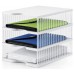 Styropost Uno-Tower Sorting Station 3 Compartments Grey/Clear - 1