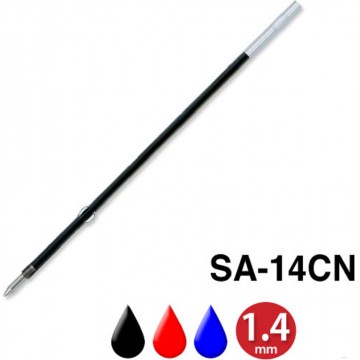 Uni Laknock Ballpoint Pen 1.4mm Refill 10'S