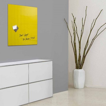 Sigel Magnetic Glass Board artverum (48 x 48 x 1.5cm) Yellow