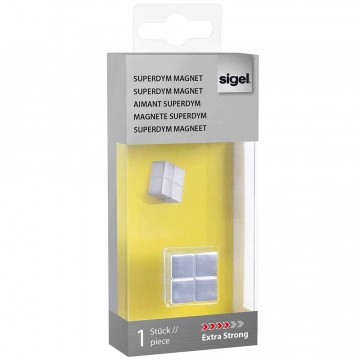 Sigel SuperDym Glass Board Magnet (2 x 1 x 2cm) 4'S Extra-Strong