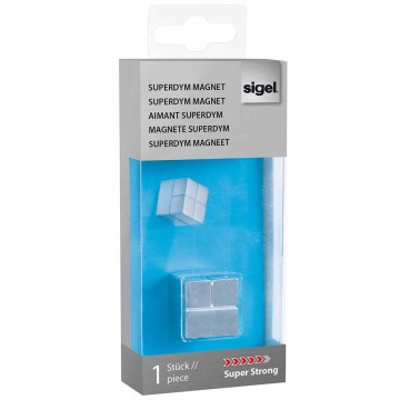 Sigel SuperDym Glass Board Magnet (2 x 2 x 2cm) Super-Strong